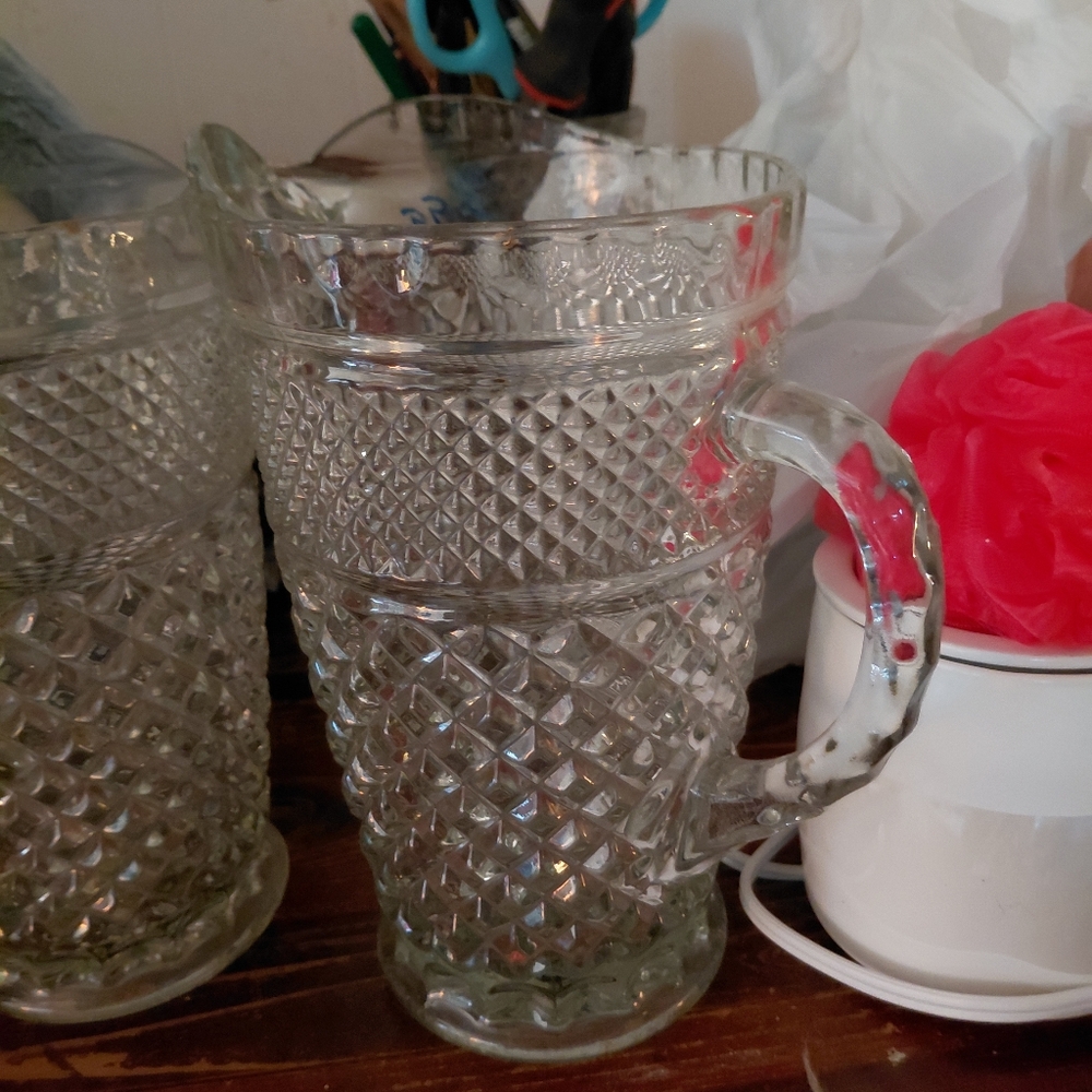 Elegant Clear Glass Pitcher Set